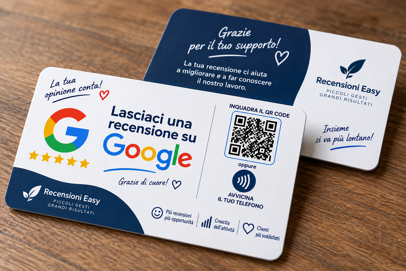Recensioni Easy - card NFC e QR Code